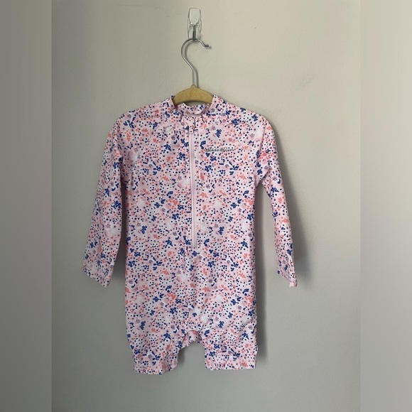 Eddie Bauer Pink & Purple Full Swimsuit Size 18 Months - Picture 1 of 7